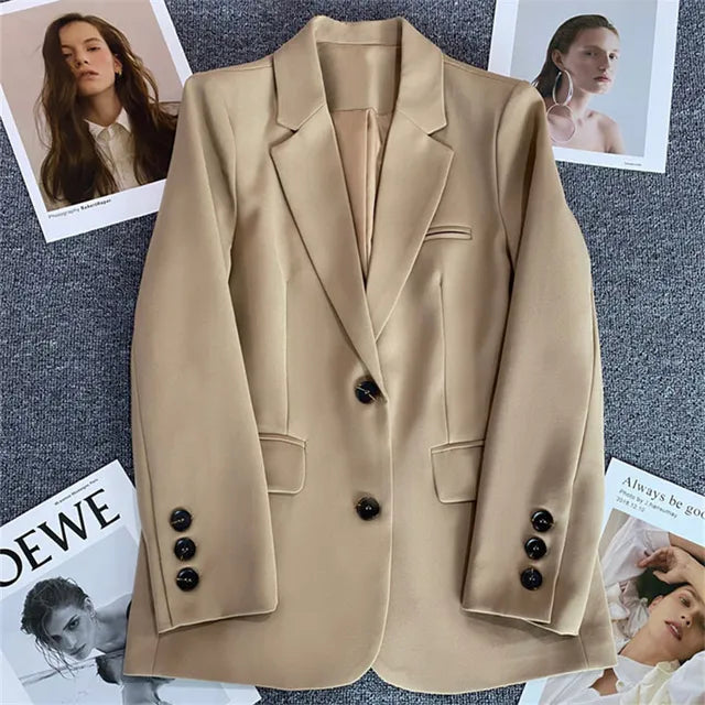 Damen Einreiher Blazer mit Knopfmanschetten