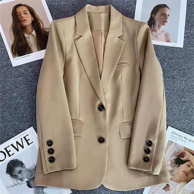 Damen Einreiher Blazer mit Knopfmanschetten