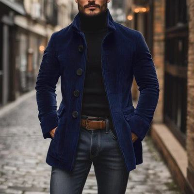 Elegante Cordjacke mit Hohem Kragen für Stil