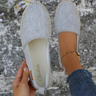 Rigmor – sommer-espadrilles aus leichtem canvas