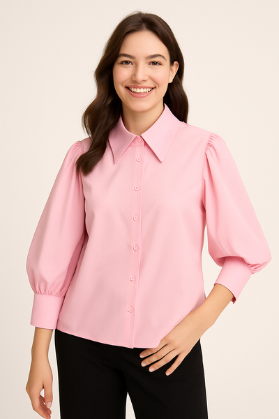 Modische Puffärmelbluse