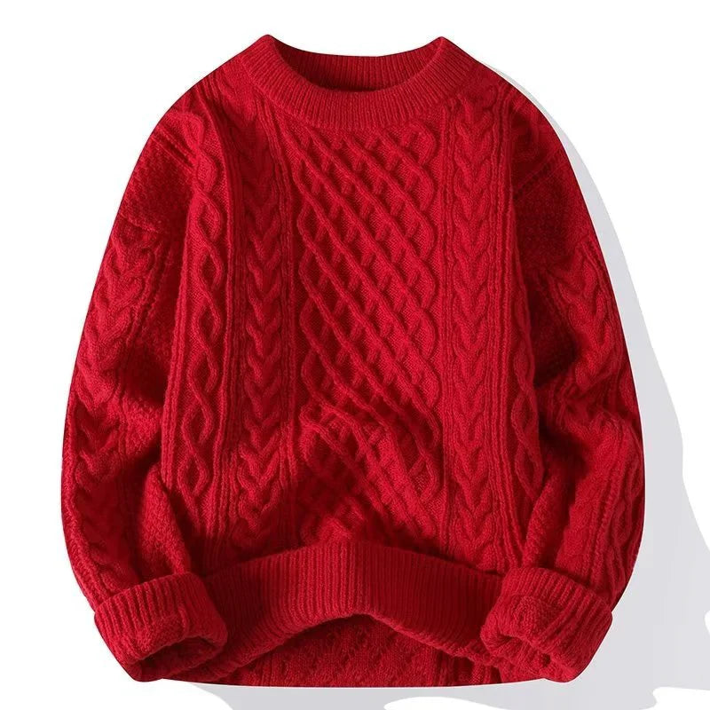 Gemütlicher Pullover aus Kabelstrick