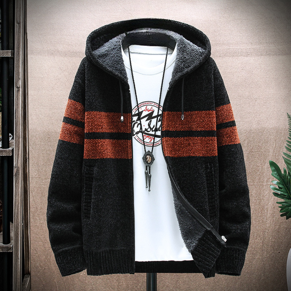 Gestreifter Herren Hoodie für modernen Komfort