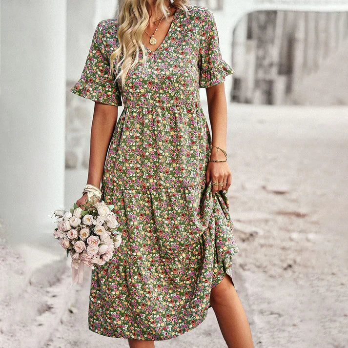 Lena – sommerkleid mit blumenprint