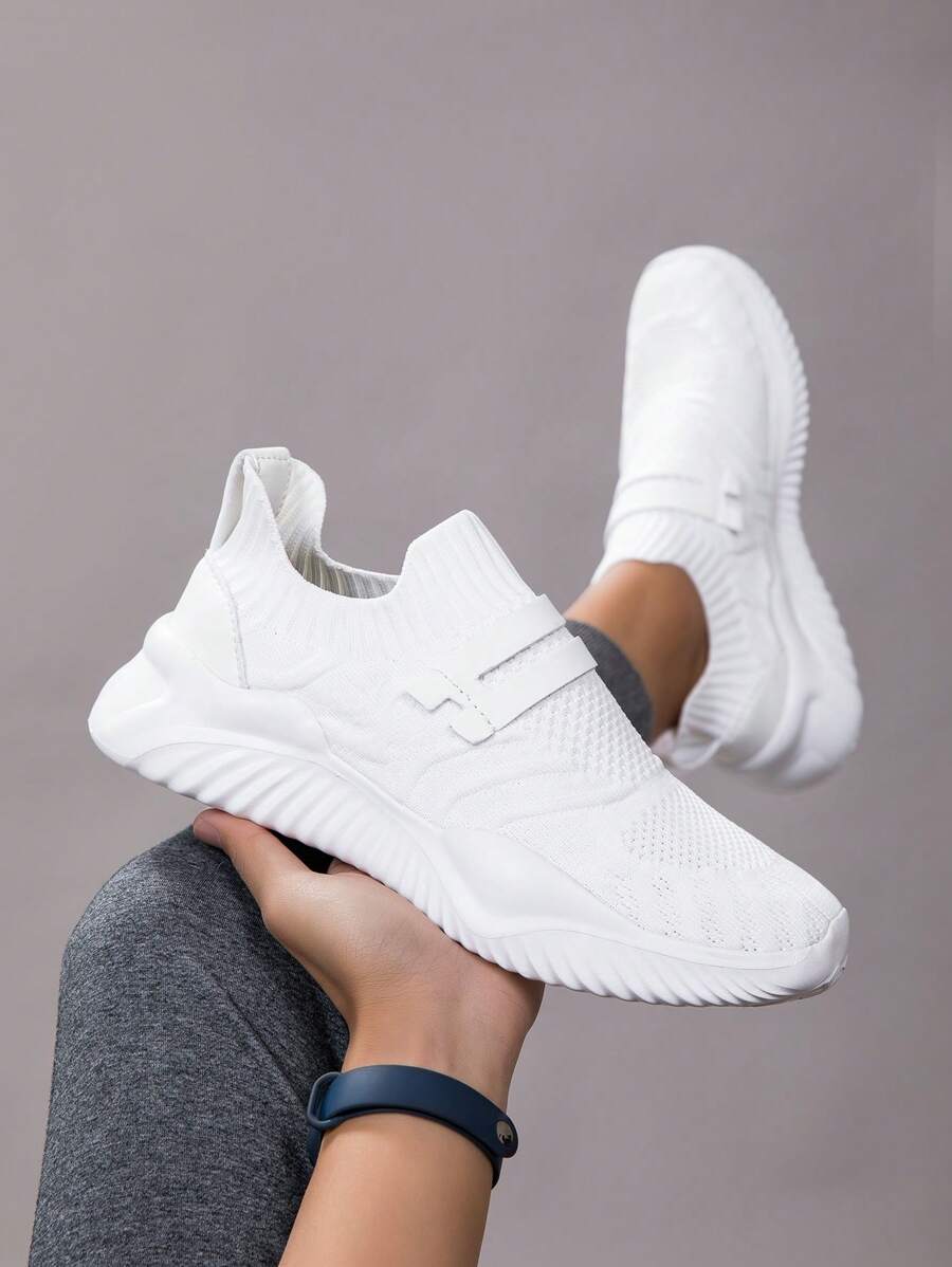 Hannes – Slip-On Herrenschuhe Weiß Mesh Lässig Atmungsaktiv