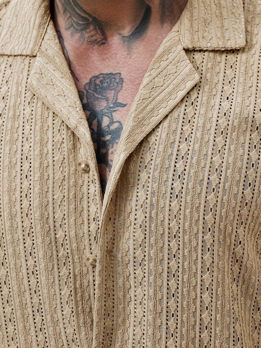 Hartmut – Herren Zweiteiler Set Mit Knopfhemd Und Shorts