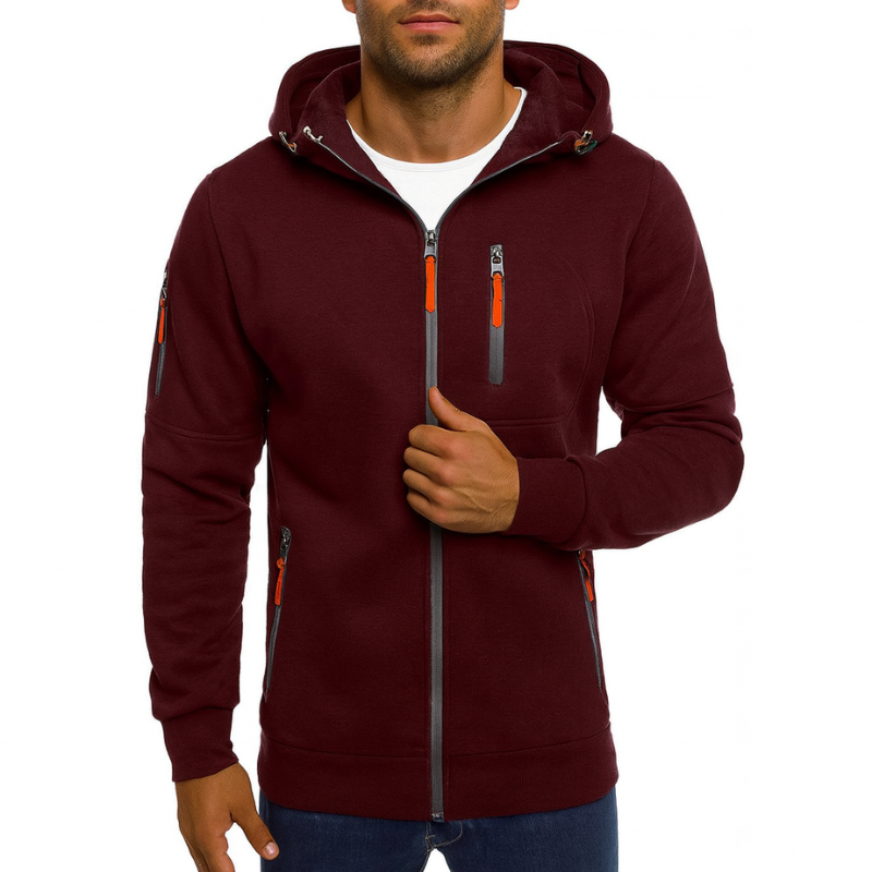 Herren-Kapuzenpullover mit Reißverschluss – Freizeitstil und sportliche Aktivitäten