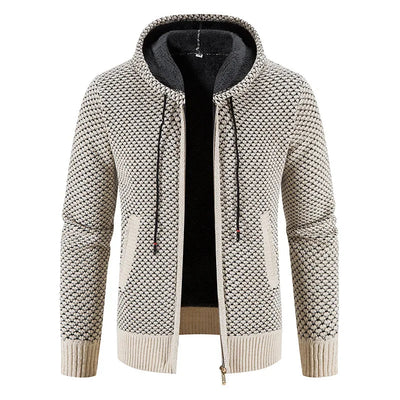 Herren Kapuzenjacke - Warme Reißverschlussjacke mit Fleecefutter für Herbst und Winter