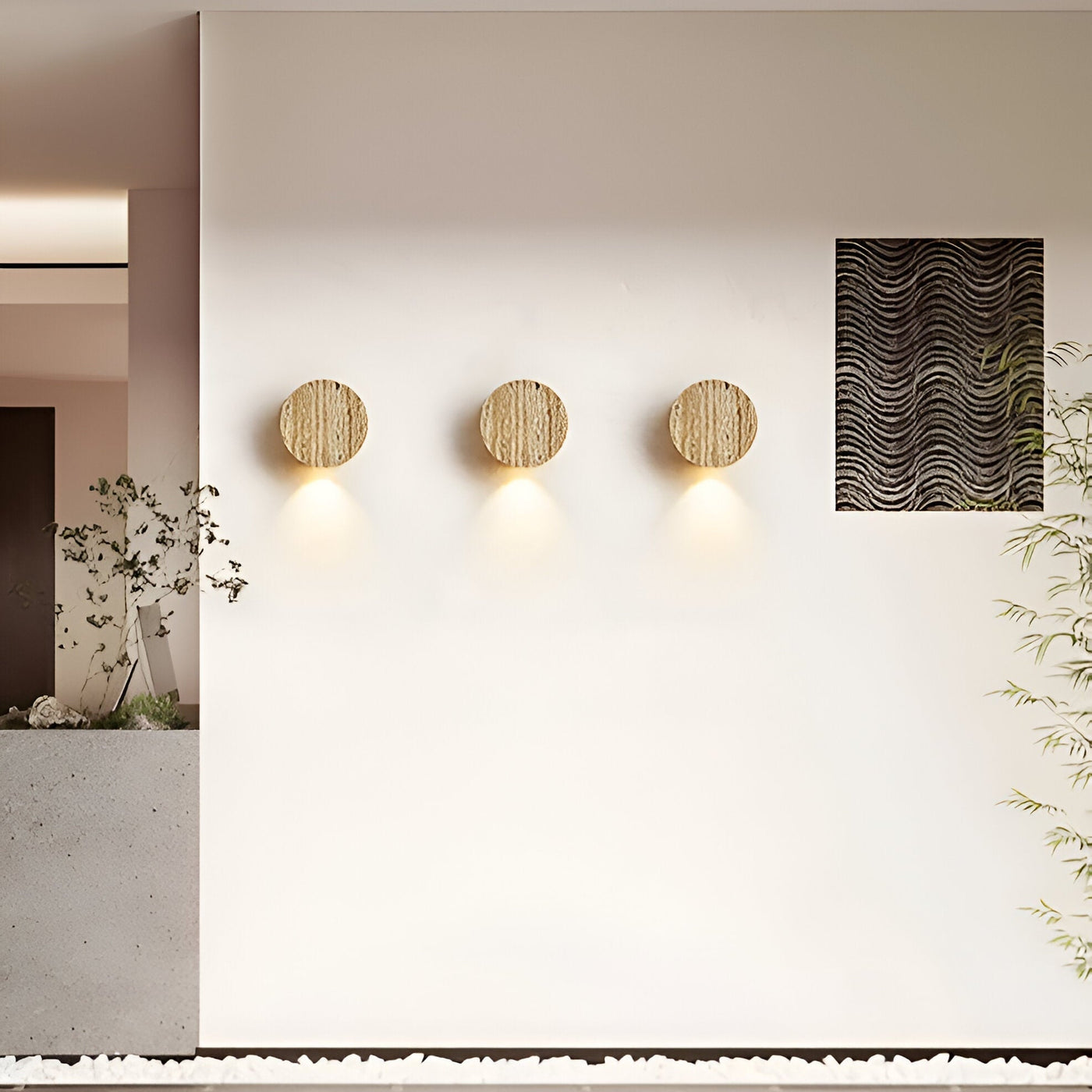 OrbGlow Wabi-Sabi Wandleuchte mit sanftem Umgebungslicht