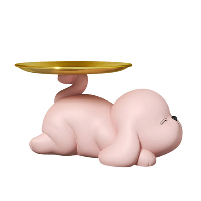 Dekorativer Hundenapfhalter mit Tablett