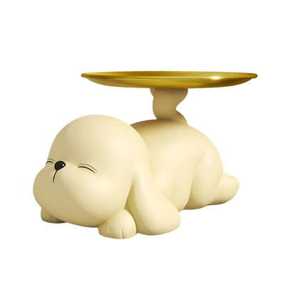 Dekorativer Hundenapfhalter mit Tablett