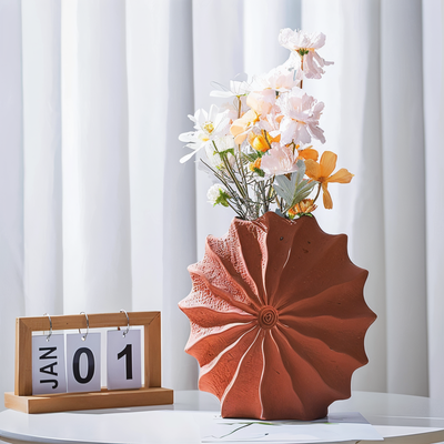 Faltendesign Geometrische Retro-Vase