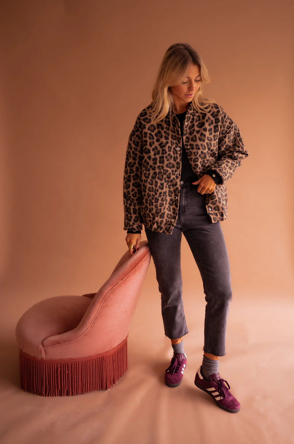 Caroline | Die Leopard-Bomberjacke
