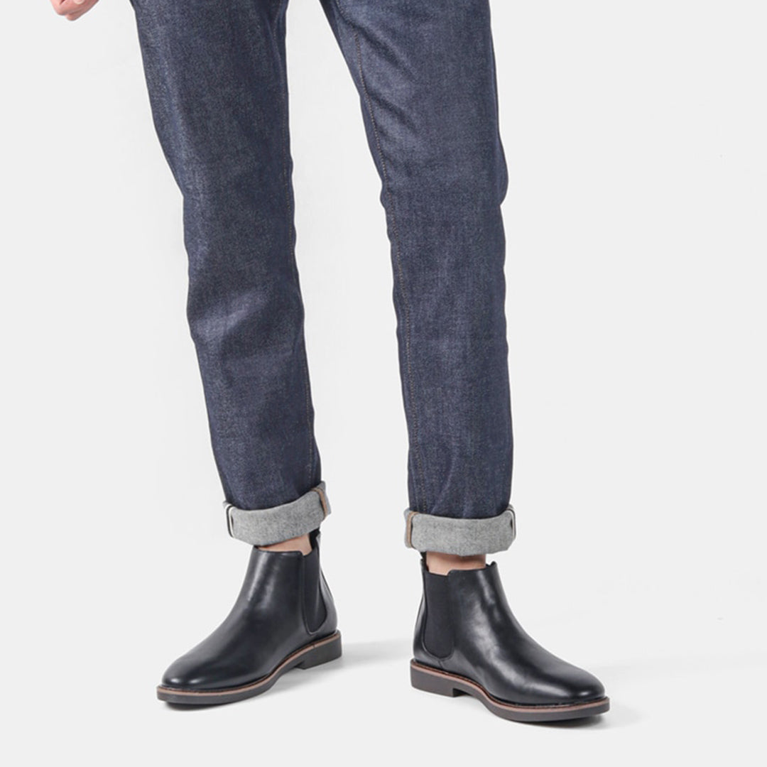 Klassische chelsea-stiefel für herren