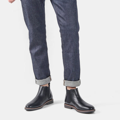 Klassische chelsea-stiefel für herren