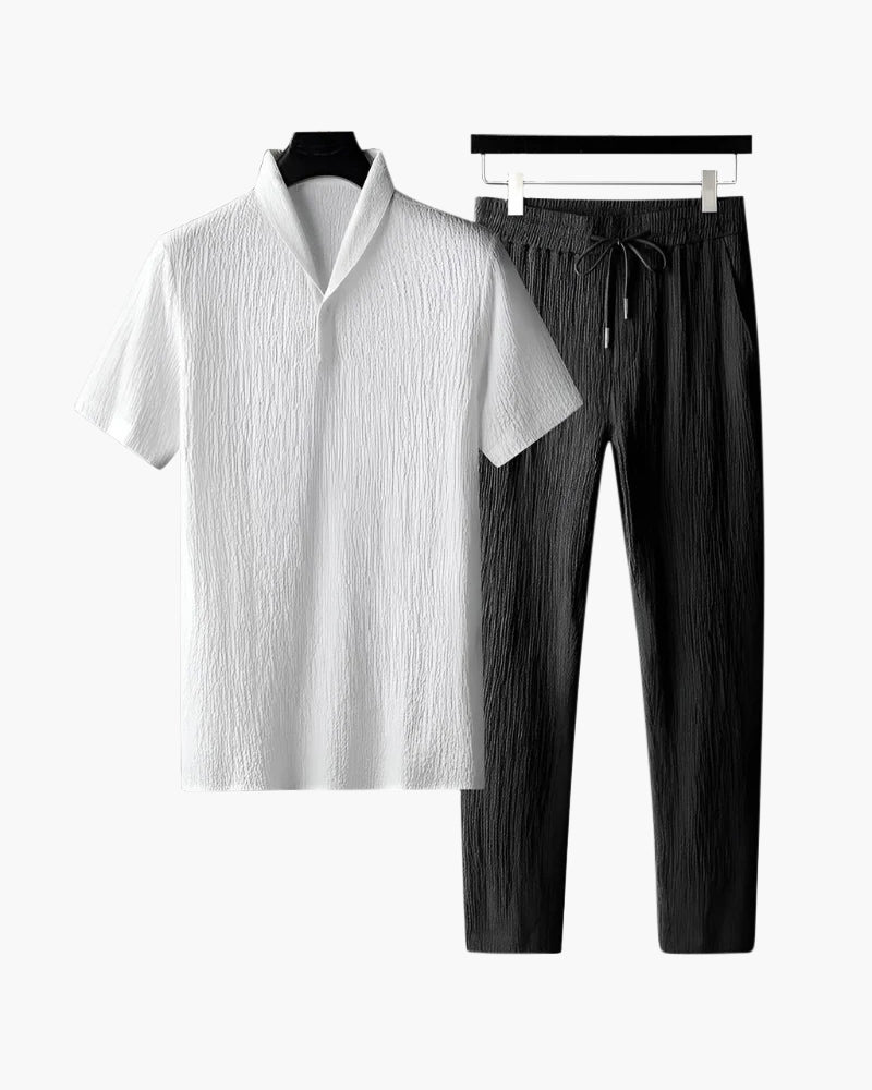 Jared - Herren-Zweiteiler-Set Kurzarmshirt & Hose Sommer-Set