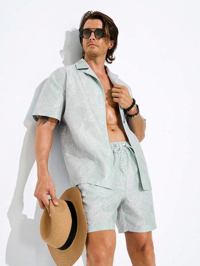 Julius – Strand Outfit Herren Kurzarmshirt Und Shorts Set