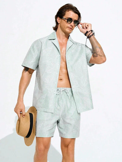 Julius – Strand Outfit Herren Kurzarmshirt Und Shorts Set