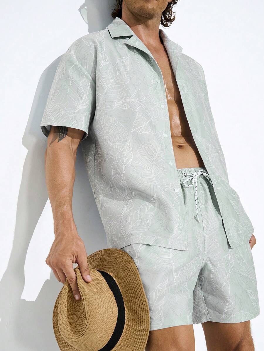 Julius – Strand Outfit Herren Kurzarmshirt Und Shorts Set