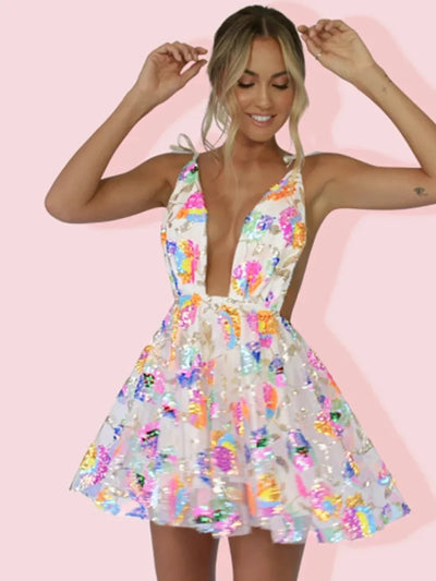 Kelly- Glitzerndes Paillettenkleid Damen