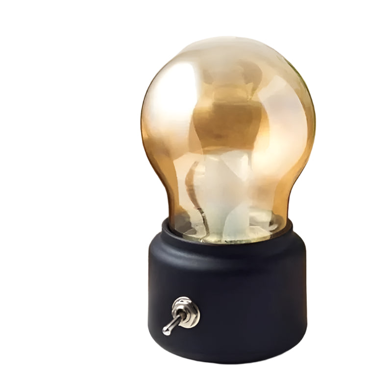 VintageGlow Kabellose Industrielle Nachttischlampe