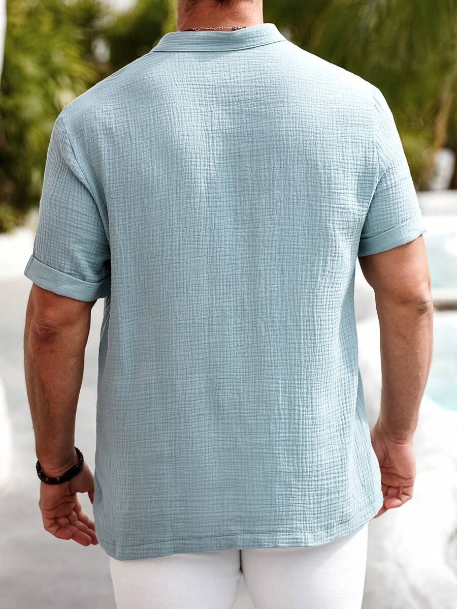 Lars – Herren Hemd Mit Polo-Kragen Sommer Lässig Stil