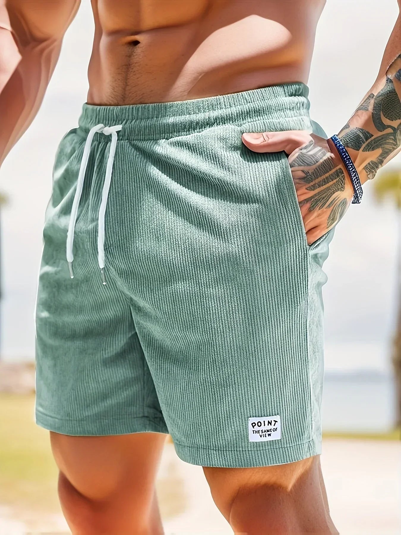 Leandro - Herren Gestreifte Shorts