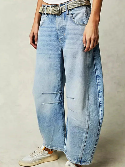 Leoparden Fassjeans für Selbstbewusste Styles