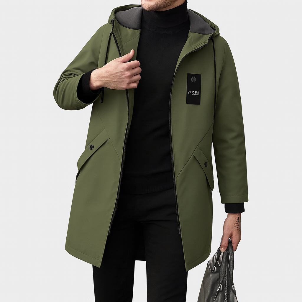 Liam Herren-Softshelljacke – Minimalistischer Kapuzenmantel mit Reißverschluss