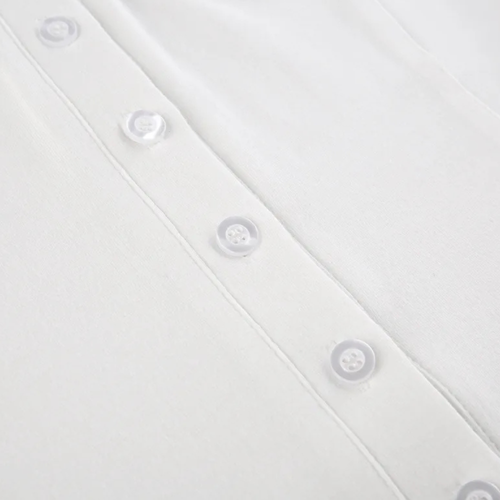 Loredana- Vielseitige Weiße Damenbluse