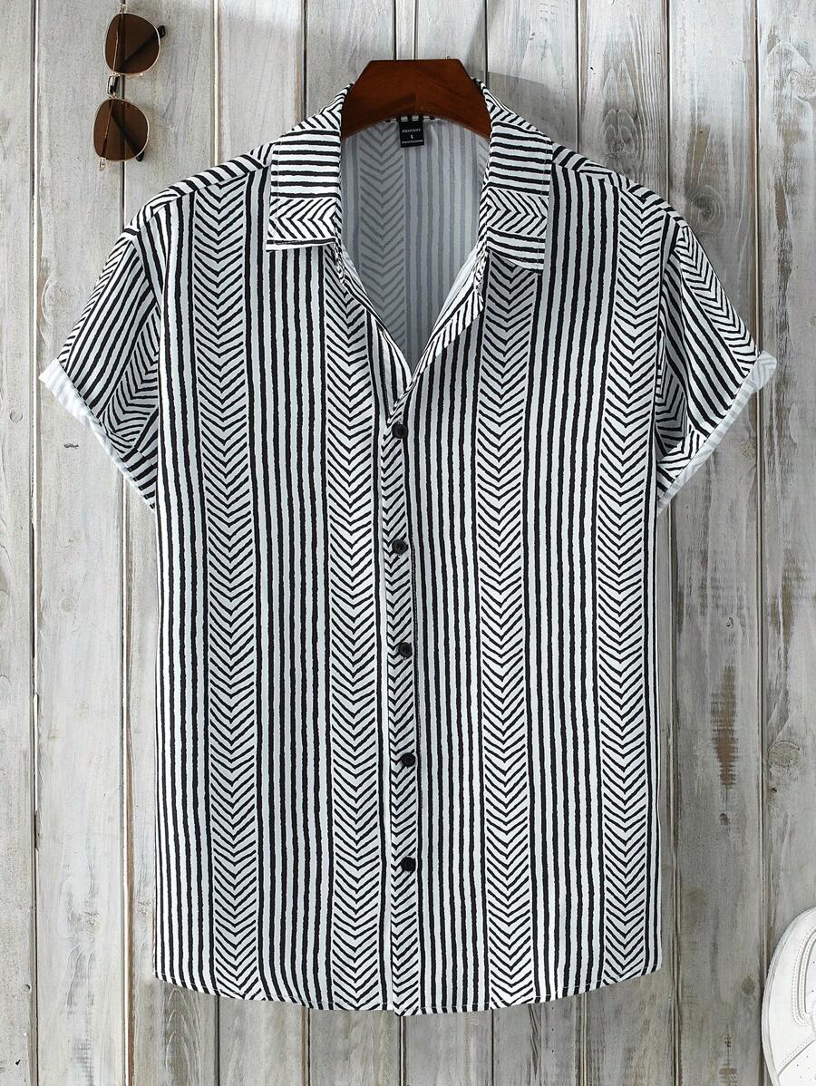 Luca – Sommerhemd Herren Kurzarm Bedruckt Für Urlaub