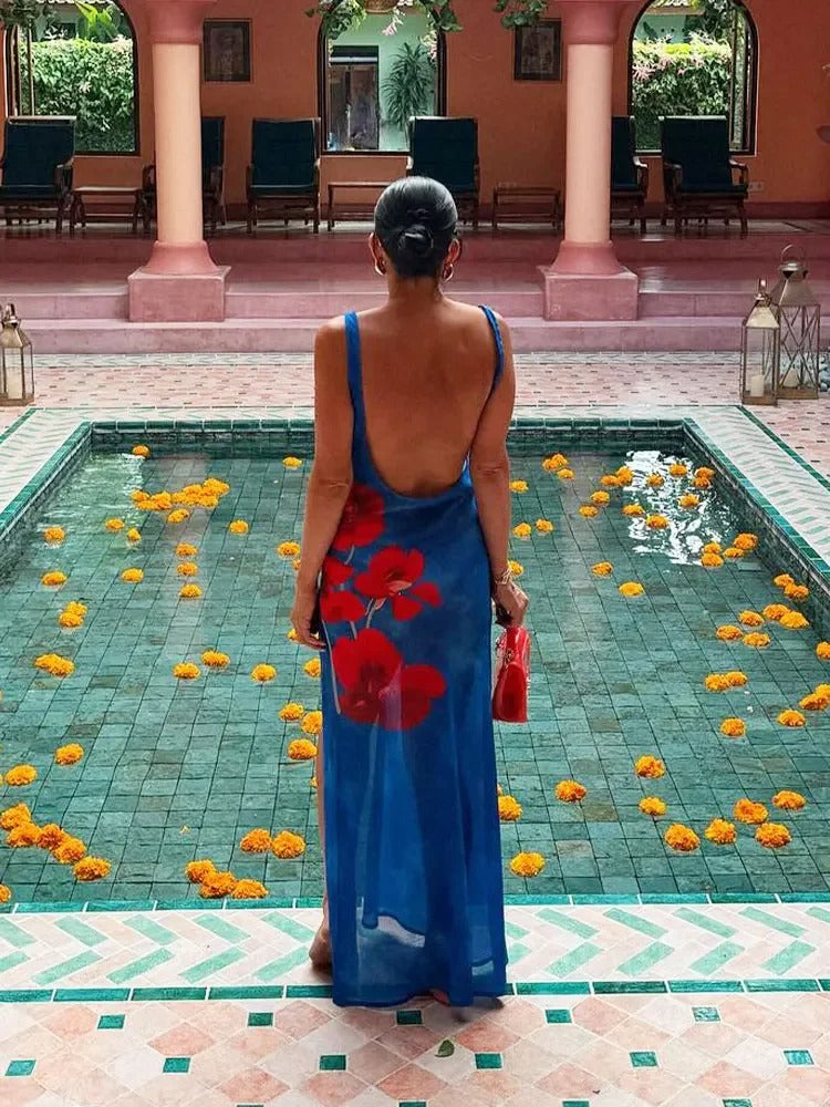 Luftiges langes Sommer-Maxikleid mit fließender Silhouette – Zelda