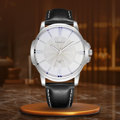 van Baerle® - Luxuriöse Blaues Glas Lederuhr