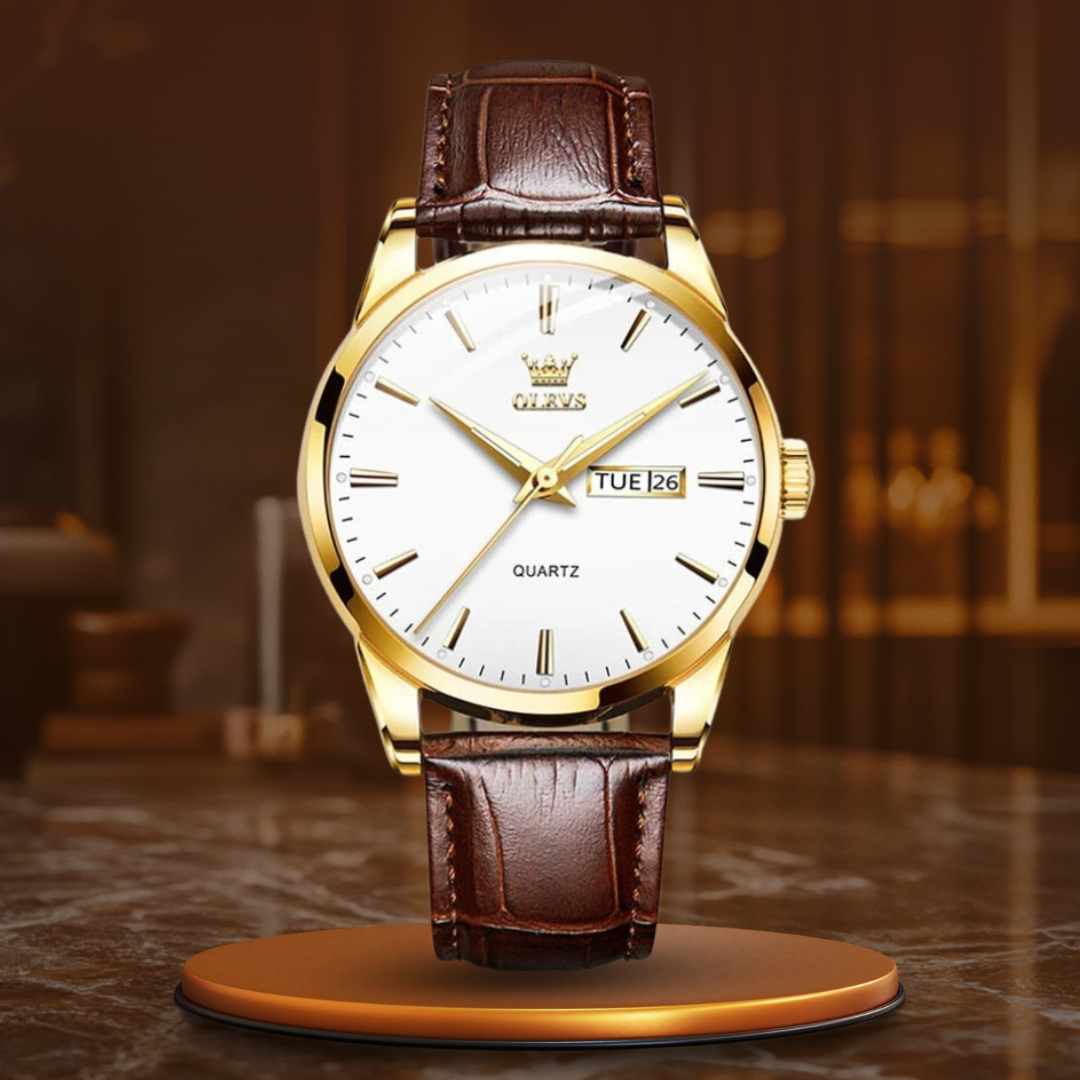 van Baerle® - Luxuriöse Business-Leder-Uhr