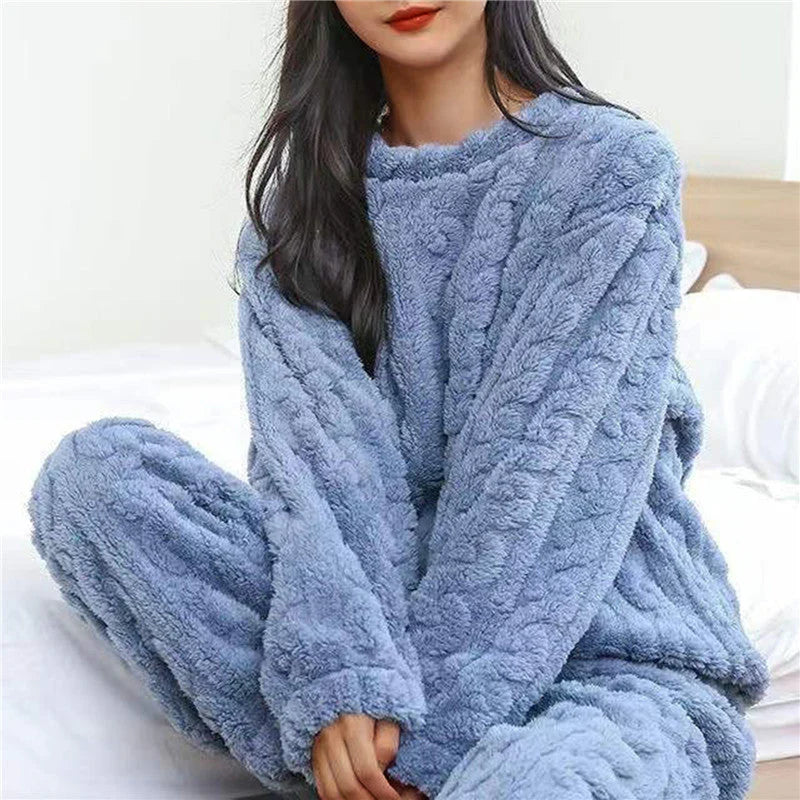 Sabine – weiches, thermisches komfort-fleece-pyjama-set für damen