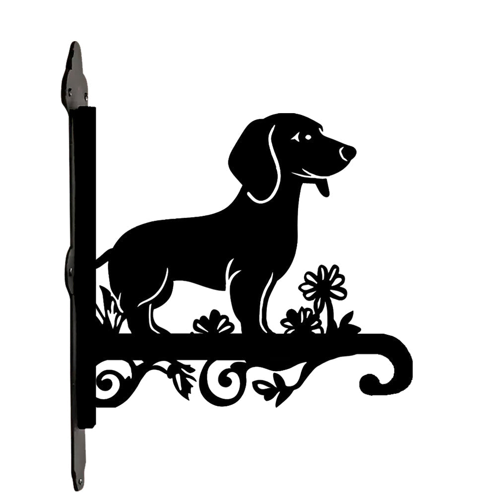 Dachshund Metall Pflanzenständer zum Hängen