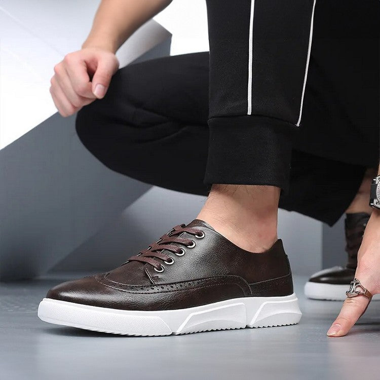 Elegante herren-sneaker aus leder für smart-casual-anlässe