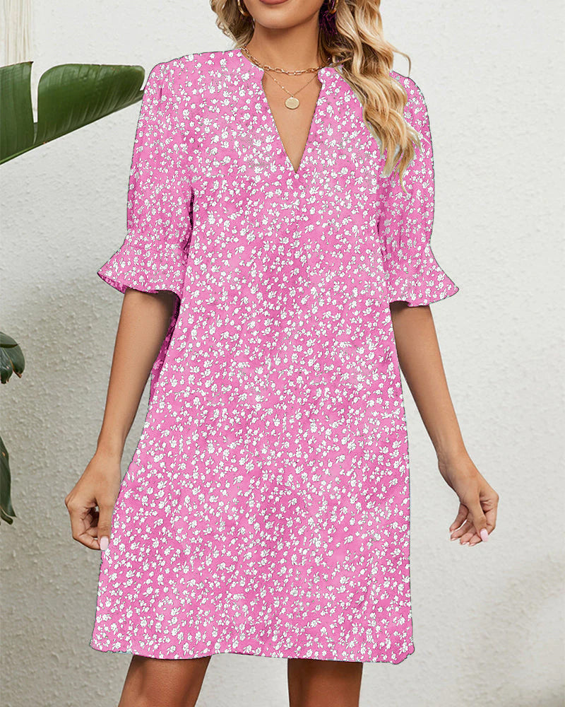 Marguerite- Geblümtes Sommer Kleid für Frauen