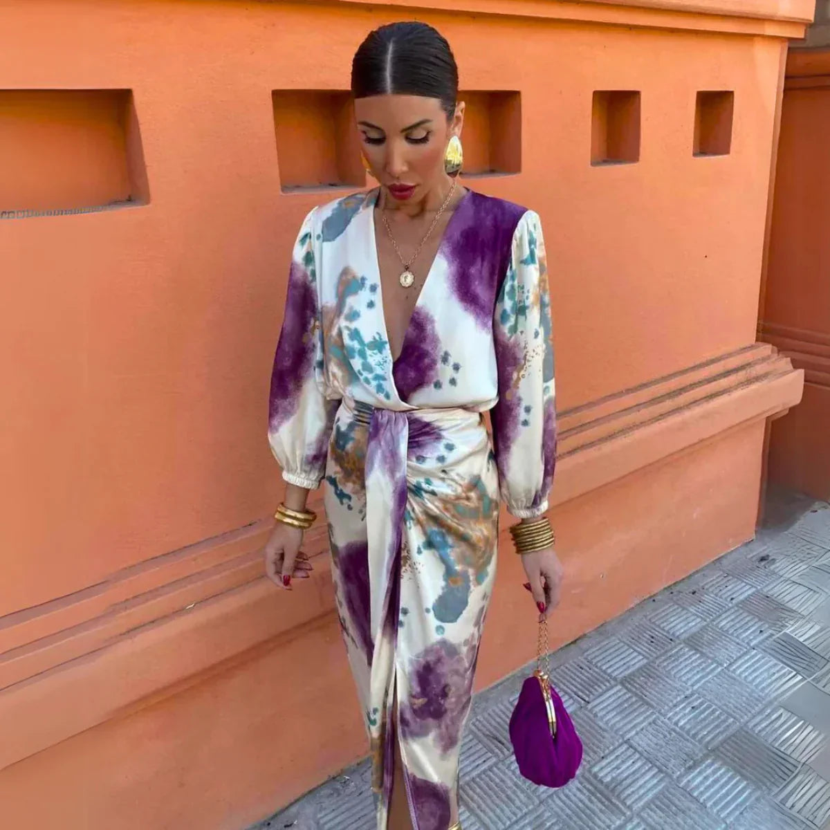 Larissa | Elegantes Kleid mit V-Ausschnitt