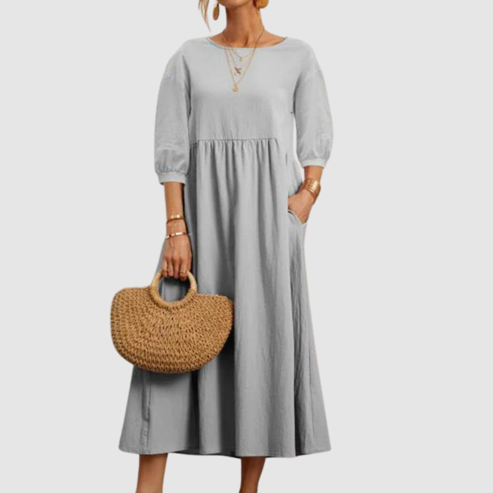 Mirela- Sommerkleid mit Laternenärmel für Frauen