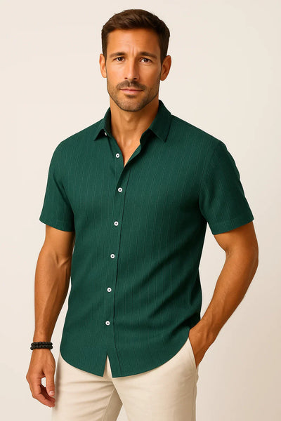 Modernes Kurzarmhemd mit Knopfleiste