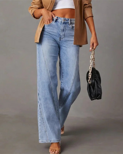 Olivia™ - Hochtaillierte weite Jeans