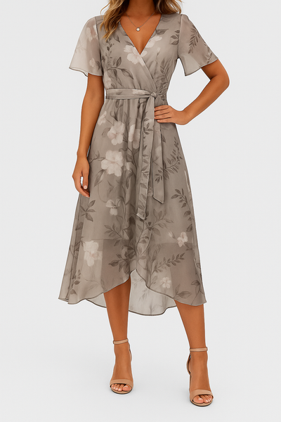 Nadia – Luftige Chiffonkleid mit Blumenmuster