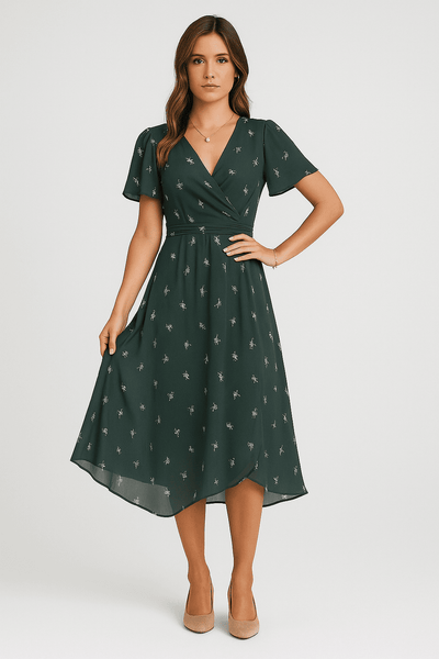 Nadia – Luftige Chiffonkleid mit Blumenmuster