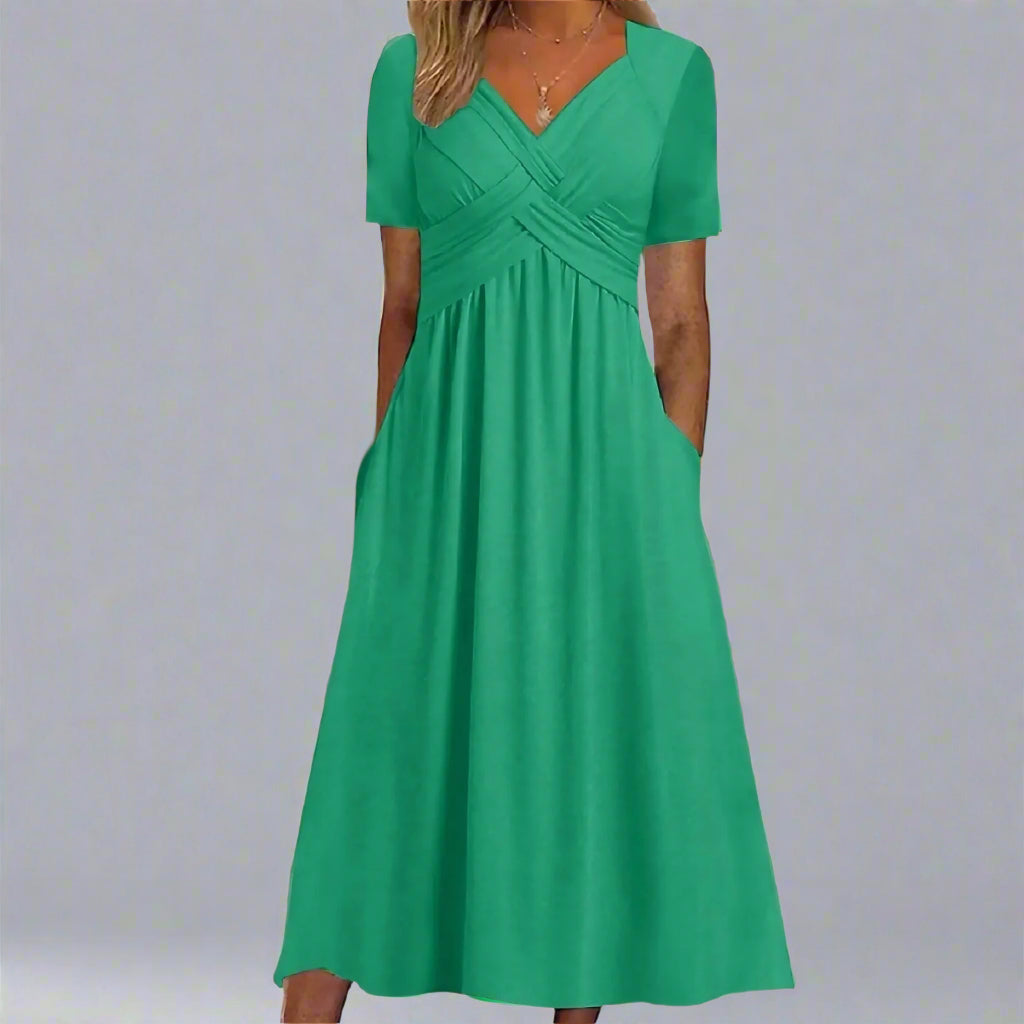 Elsbeth | Figurbetontes Midi-Kleid für Elegante Anlässe