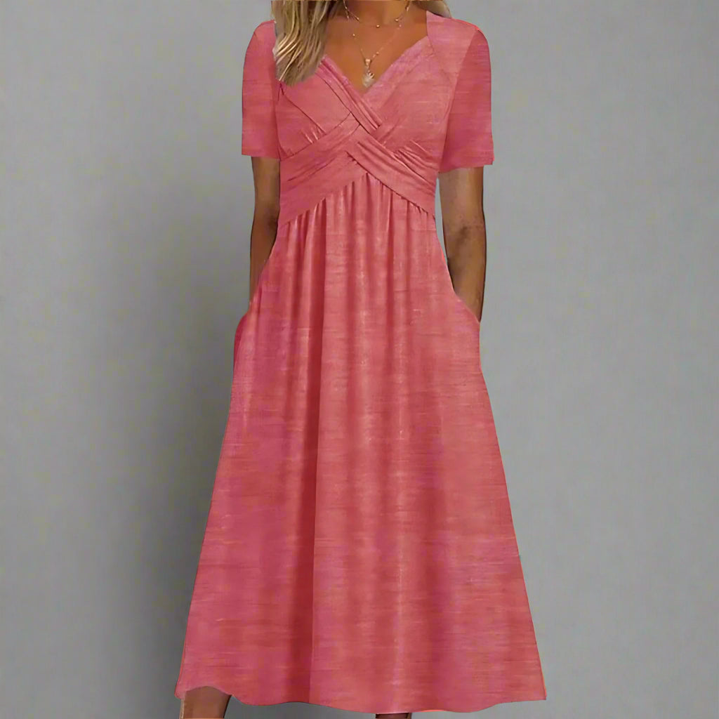 Elsbeth | Figurbetontes Midi-Kleid für Elegante Anlässe