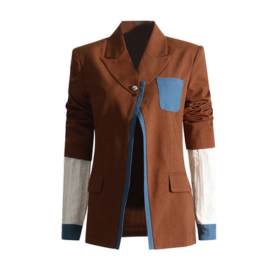 Trendiger Oversize-Denim-Blazer Damen – Streetstyle Jacke mit Schulterpolstern