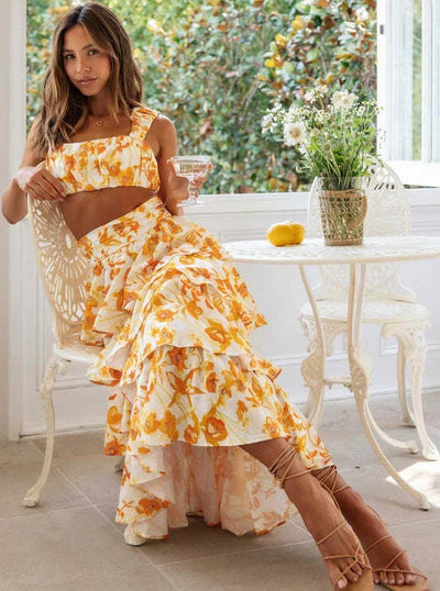 Ibrahimma - orangefarbenes set