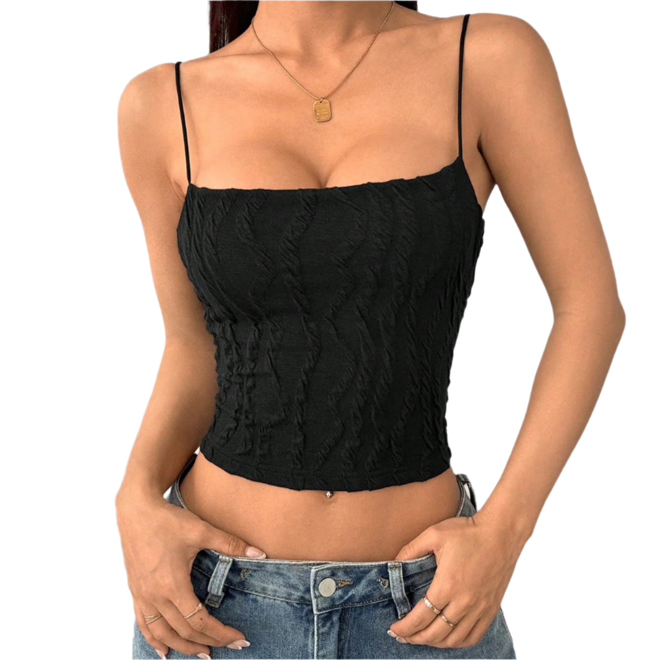 Zaria - Top mit schmalen Spaghettiträgern