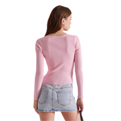 Erin - Langarmshirt mit tiefem V-Ausschnitt